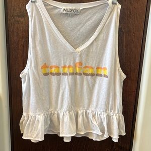 Wildfox “tanfan” top, 💯 % cotton, size small, the cutest!!